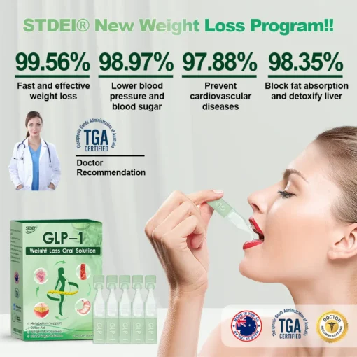 𝐒𝐓𝐃𝐄𝐈® 𝐆𝐋𝐏-𝟏 𝐒𝗹𝐢𝐦𝐦𝐢𝐧𝐠 & 𝐇𝐞𝐚𝗹𝐭𝐡 𝐈𝐦𝐩𝐫𝐨𝐯𝐞𝐦𝐞𝐧𝐭 𝐀𝐦𝐩𝐨𝐮𝗹𝐞 𝐃𝐫𝐨𝐩𝐬