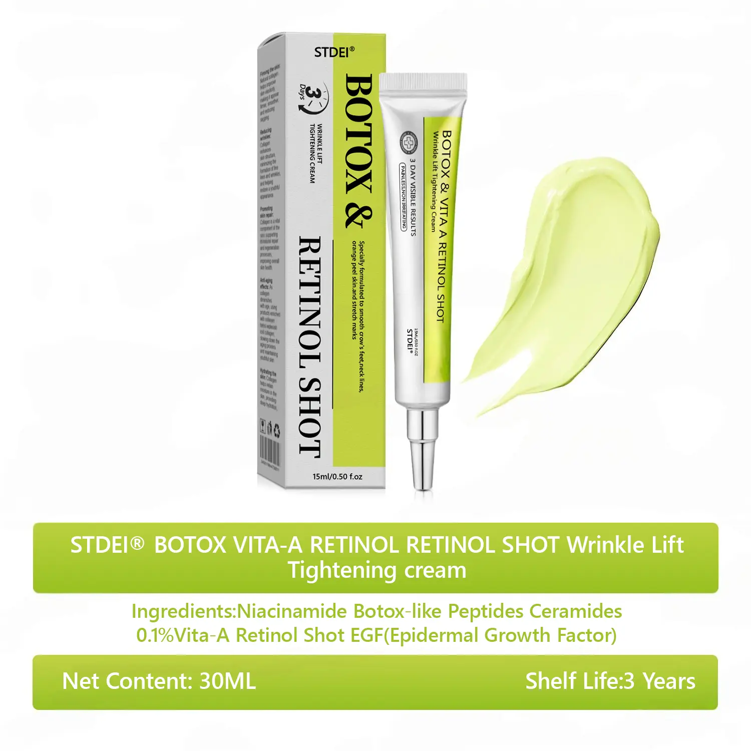 STDEI® BOTOX & VITA A RETINOL SHOT Wrinkle Lift Tightening Cream
